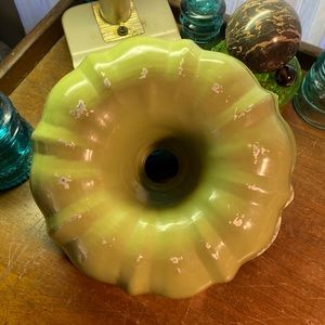 Vintage Bundt Cake Light Green Aluminum Metal Mold Pan